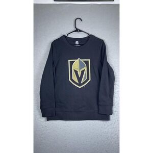 Vegas Golden Knights Sweatshirt Boys Large Black NHL Hockey Fanatics Crewneck